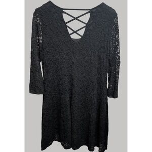 MAURICES NWT‎ Midi Black Lace Longsleeve XL Dress